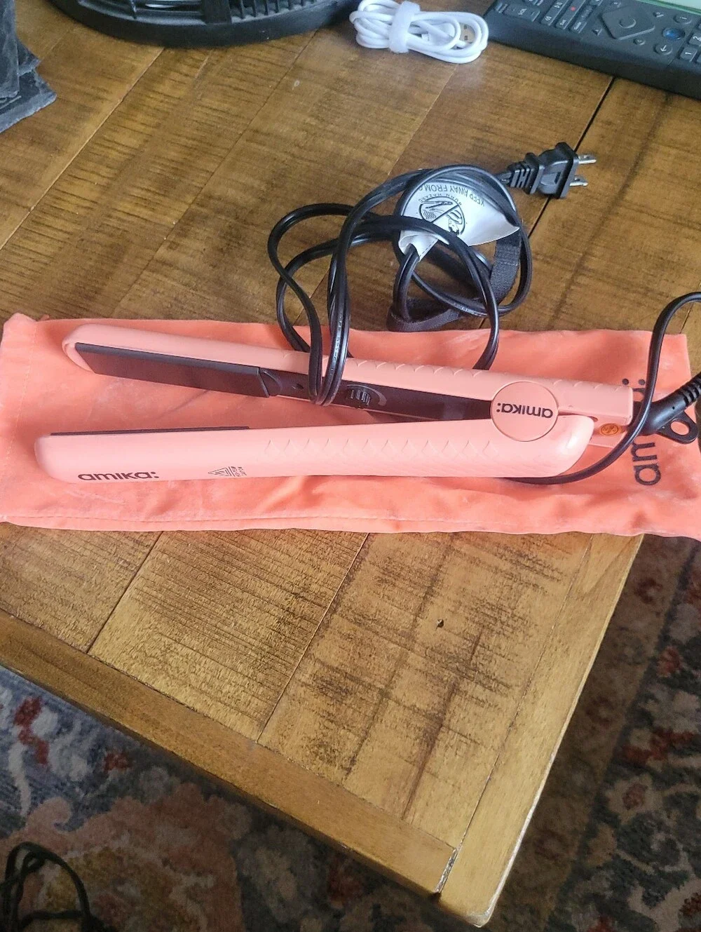 Amika Flat Iron Hair Straightener - Adjustable Heat